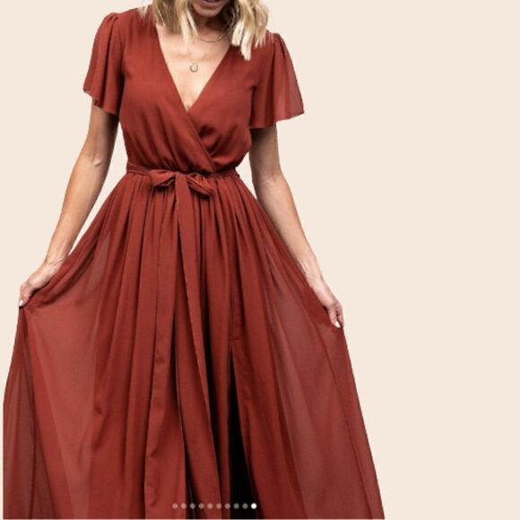 Baltic Born Rust Kristina Maxi Dress Size XS NWT - Picture 2 of 14